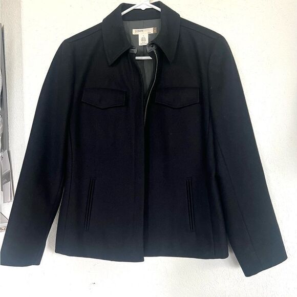 J. Crew Wool Blend Black Jacket - Picture 1 of 7